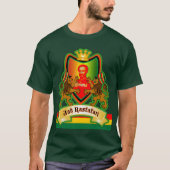 Rastafari Crest Jah王 Tシャツ (正面)