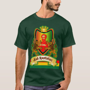 Rastafari Crest Jah王 Tシャツ