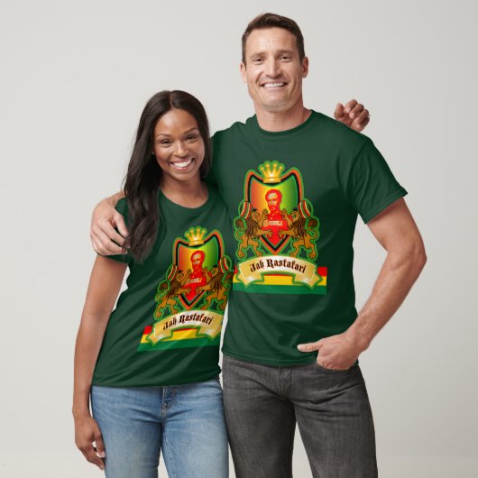 Rastafari Crest Jah王 Tシャツ (ユニセックス)