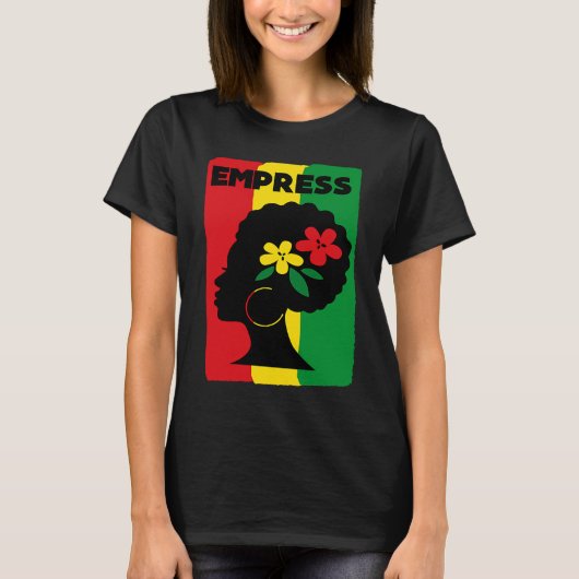 Rastafari Empress Jamaica Souvenir Rasta Roots Reg Tシャツ (正面)
