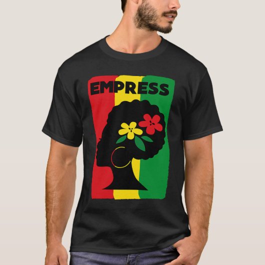 Rastafari Empress Jamaica Souvenir Rasta Roots Reg Tシャツ (正面)
