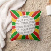 RASTAFARI FLAGボタンレイ+サインまたは写真 クッション (ブランケット)
