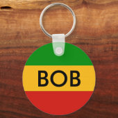 RASTAFARI FLAG COLORS +お名前とアイディア キーホルダー (正面)