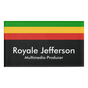 RASTAFARI FLAG COLORS +お名前とアイディア 名札