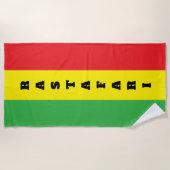 Rastafari flag custom ビーチタオル (正面)