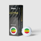 Rastafari flag golf ball set with custom text ゴルフボール (パッケージ)
