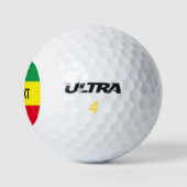 Rastafari flag golf ball set with custom text ゴルフボール (ロゴ)