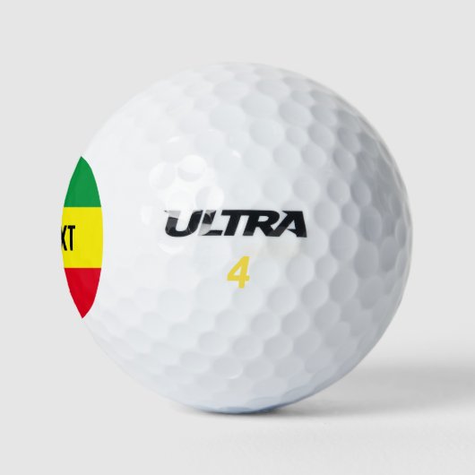 Rastafari flag golf ball set with custom text ゴルフボール (ロゴ)