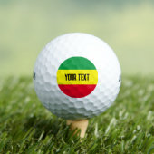 Rastafari flag golf ball set with custom text ゴルフボール (インサイチュ 木)