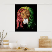 Rastafari Lion ポスター (キッチン)