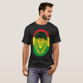Rastafari Lion Head Jamaica Souvenir Rasta Roots R Tシャツ (正面フル)