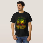 Rastafari Lion Of Judah - Jah Himレゲエミュージック Tシャツ (正面フル)