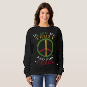 Rastafari Peace Symbol Rastafarian Quote Reggae Ra スウェットシャツ (正面フル)