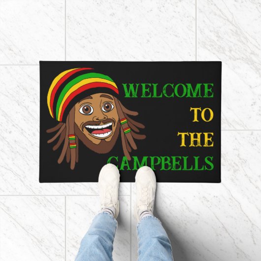 Rastafari Rasta Man Welcome ドアマット (室内)