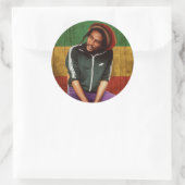 Rastafari - Reggae - Roots - Sticker ラウンドシール (バッグ)
