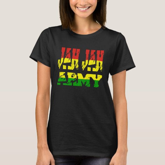 Rastafari Soldier of Jamaica Souvenir Rasta Roots  Tシャツ (正面)