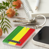 Rastafarianのプライドの旗 キーホルダー (正面右)