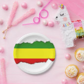 Rastafarianのプライドの旗 ペーパープレート (パーティー)