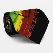 Rastafarianのペンキは黒いモノグラム1の側面をなでます ネクタイ (ロール)