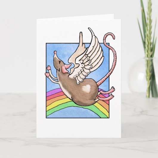 Rat Angel Greeting Card カード (正面)