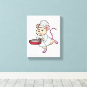 Rat as調理師とパン&料理帽子 キャンバスプリント (インサイチュ (ウッドフロア))