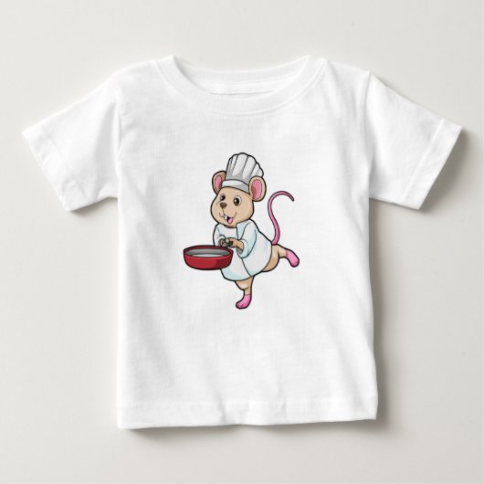 Rat as調理師とパン&料理帽子 ベビーTシャツ (正面)