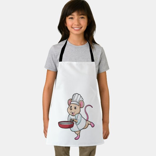 Rat as Cook with Pan & Cooking hat エプロン (インサイチュ)