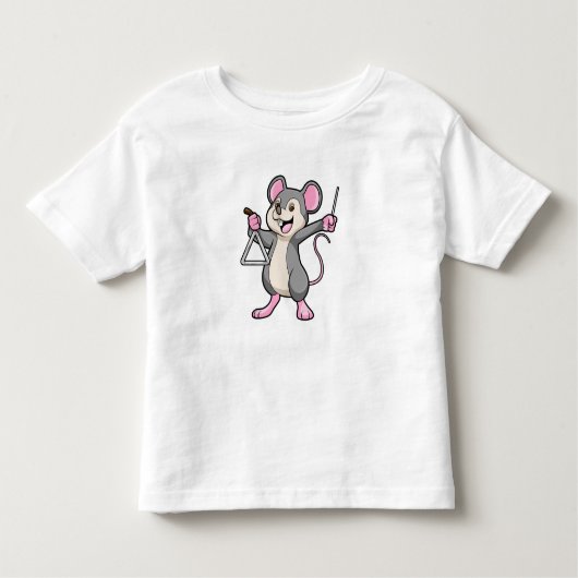 Rat at Music with Triangel トドラーTシャツ (正面)