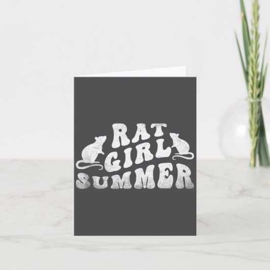 Rat Girl Summer, Animal Lover, Hello Summer, Funny カード (正面)