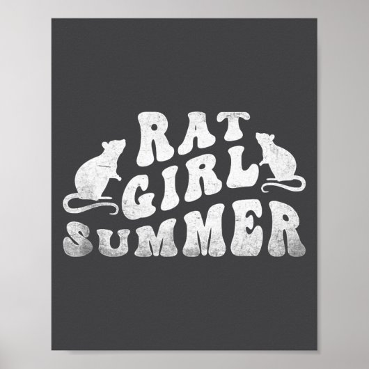 Rat Girl Summer, Animal Lover, Hello Summer, Funny ポスター (正面)
