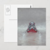 Rat in Boat in Fogはがき ポストカード (正面/裏面)