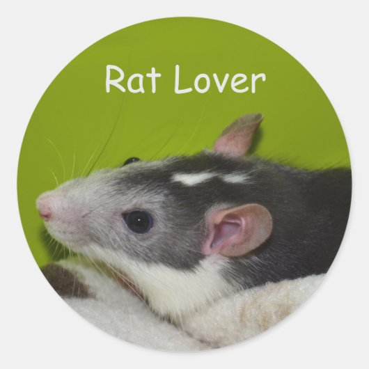 Rat Lover Stickers ラウンドシール (正面)