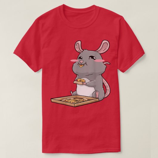 Rat Pizza Anime Kawaii 26994890 Tシャツ (デザイン正面)
