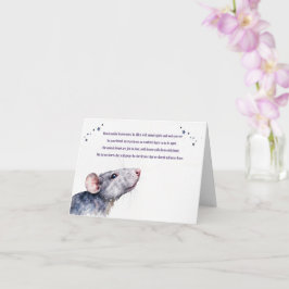 Rat Sympathy Condolences Heaven Loss of Pet Rat  カード