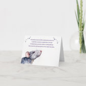 Rat Sympathy Condolences Heaven Loss of Pet Rat  カード (正面)