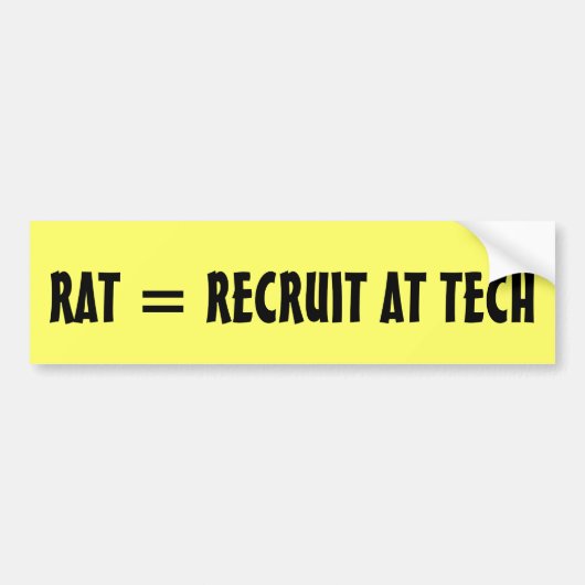 RAT=TECHで採用 バンパーステッカー (正面)