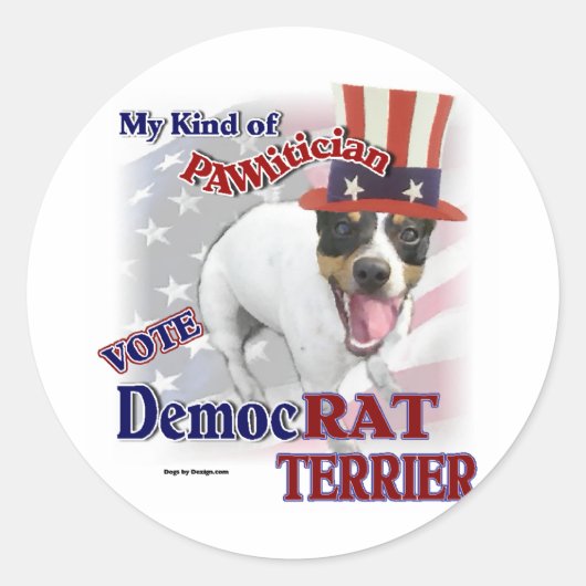 RAT TERRIERギフト ラウンドシール (正面)
