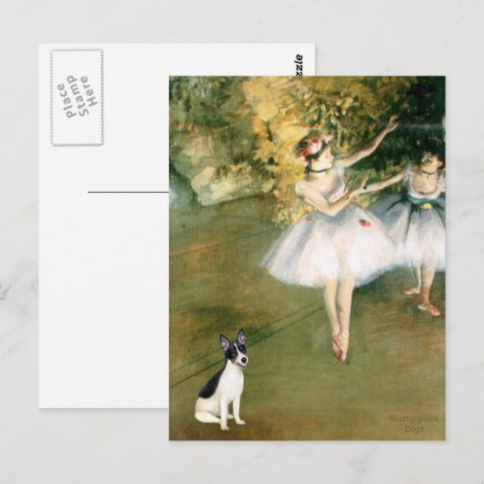 Rat Terrier - 2人のダンサー ポストカード (正面/裏面)
