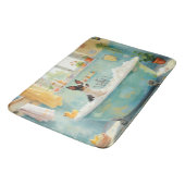 Rat Terrier Bath Time Playful Bathroom Decor バスマット (アングル)
