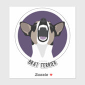 Rat terrier brat terrierステッカー シール (シート)