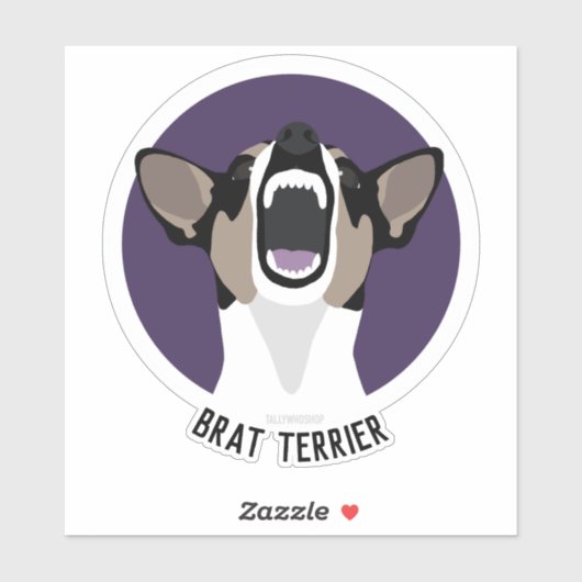 Rat terrier brat terrierステッカー シール (シート)