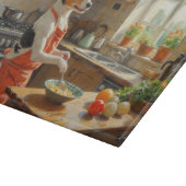 Rat Terrier Cooking in Kitchen カッティングボード (角)