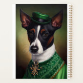Rat Terrier Dog in St. Patrick's Day Dress プランナー手帳 (裏面)