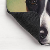 Rat Terrier Dog in St. Patrick's Day Dress マウスパッド (コーナー)