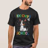Rat Terrier Dog Lovers Teacher Student 100th Day o Tシャツ (正面)