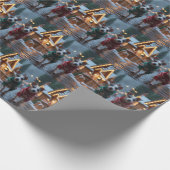 Rat Terrier Dogs Christmas Snow Holiday ラッピングペーパー (角)