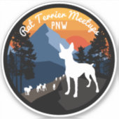 Rat terrier meetupsステッカー – 公式 シール (正面)