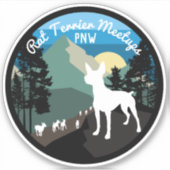 Rat Terrier Meetups PNW – 公式ステッカー シール (正面)