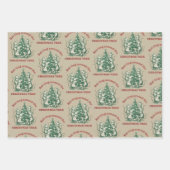 Rat-ting Around The Christmas Tree Funny Xmas Rat ラッピングペーパーシート (正面)