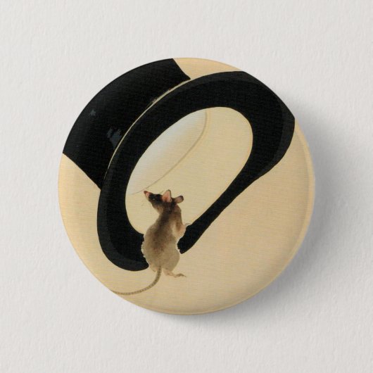 Rat Year 2020 Chinese Zodiac Birthday Button 缶バッジ (正面)